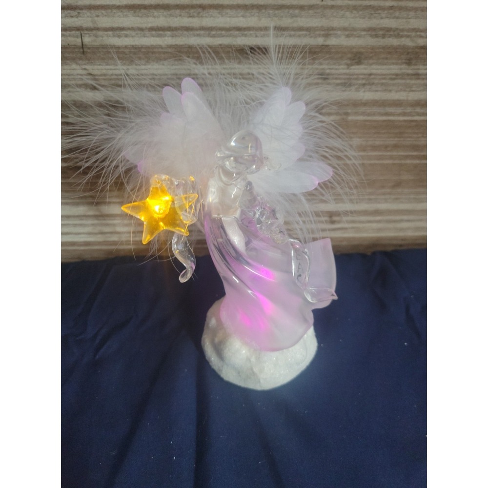 JCPenney Home Collection acrylic lighted angel Christmas decoration.